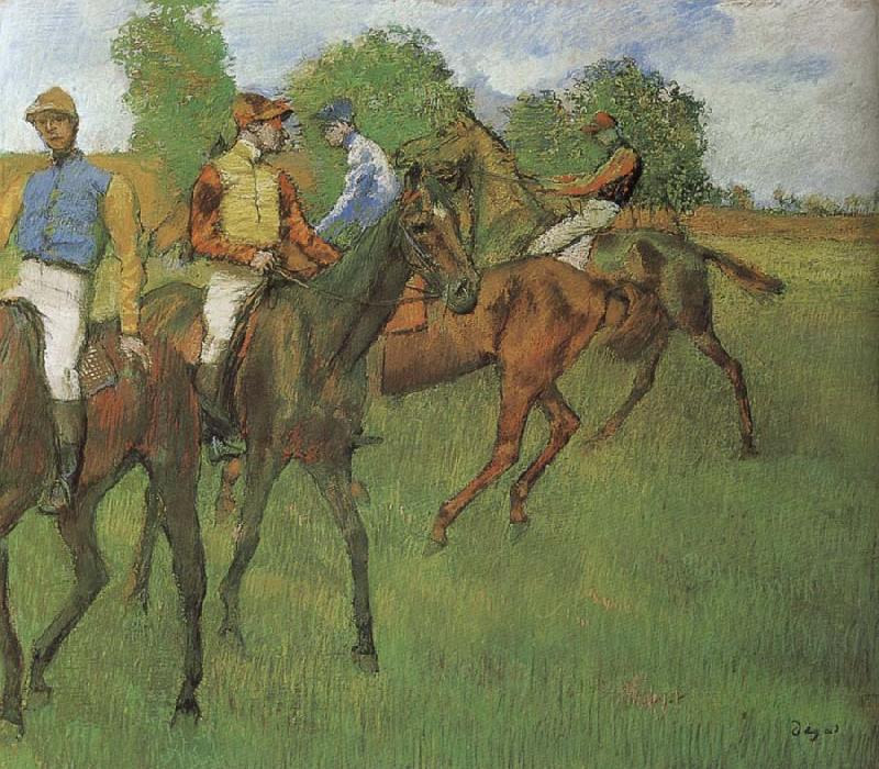 Edgar Degas The horse in the race oil painting image